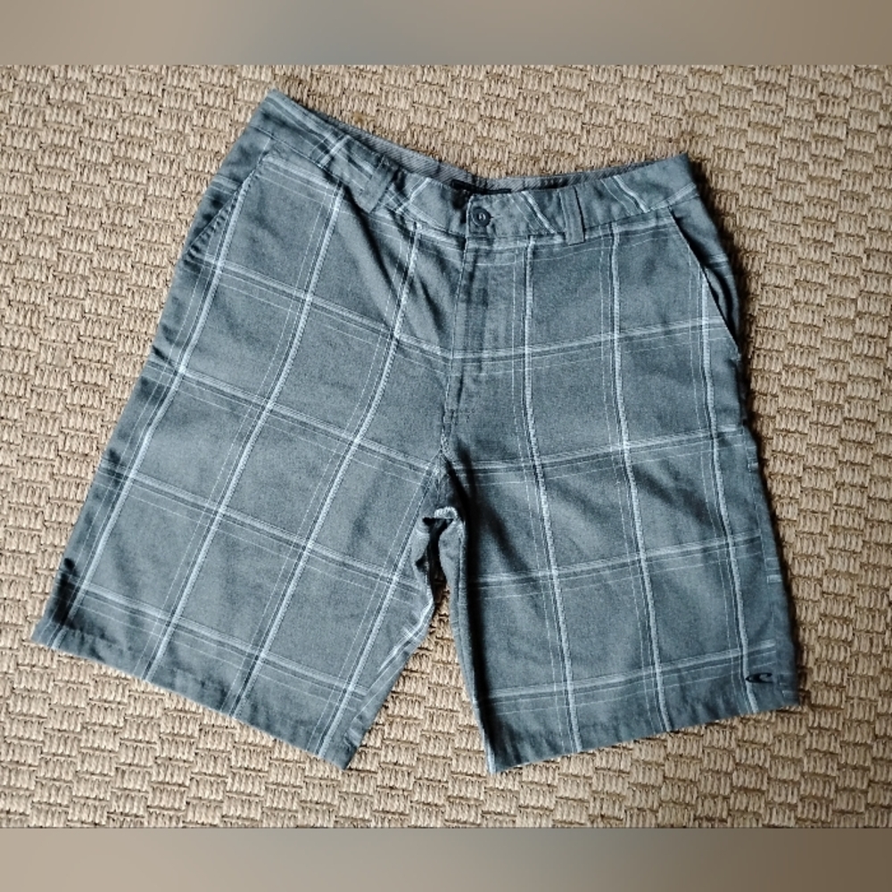 O'Neill Gray Plaid Men's Shorts SZ 36